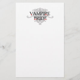 Vampire Bride Stationery Brevpapper