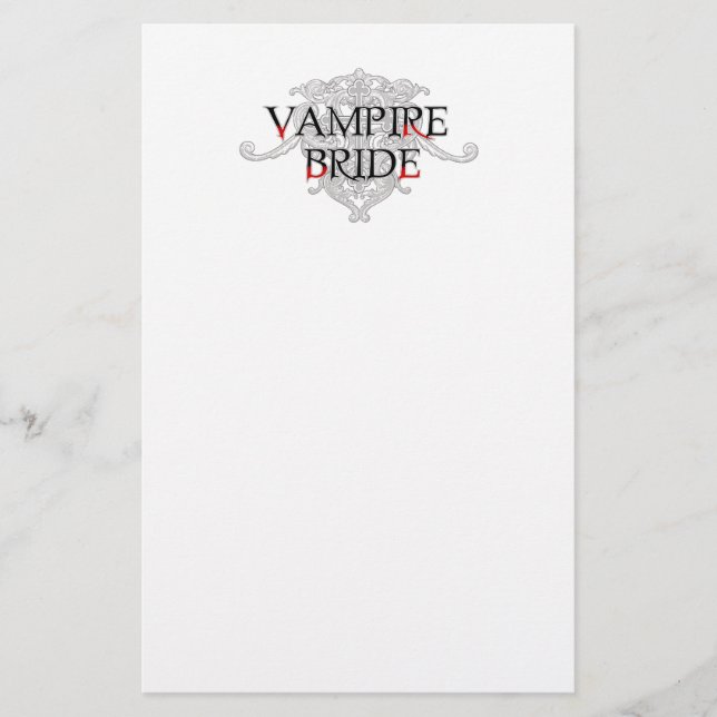 Vampire Bride Stationery Brevpapper (Framsida)