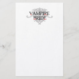 Vampire Bride Stationery Brevpapper
