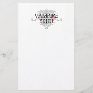 Vampire Bride Stationery Brevpapper