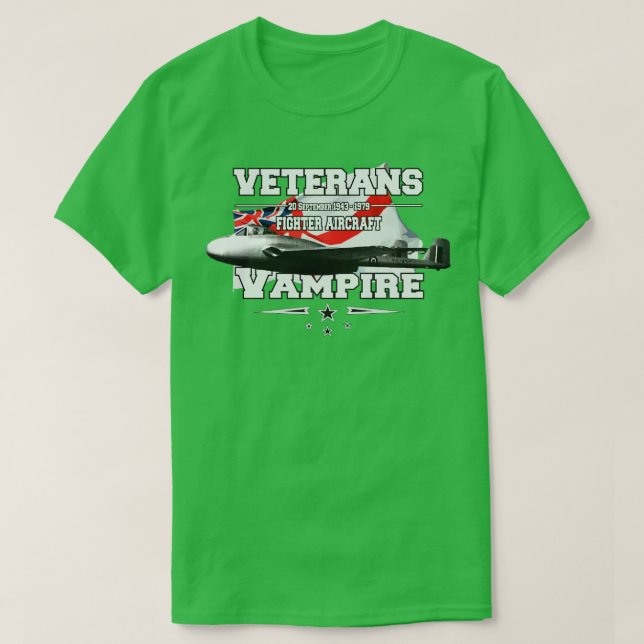 Vampire British jet fighter T Shirt (Design framsida)