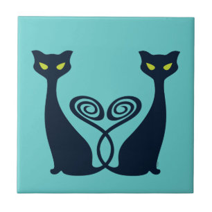 Vampire Cat Duo Kakelplatta