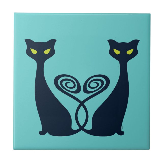 Vampire Cat Duo Kakelplatta (Framsidan)