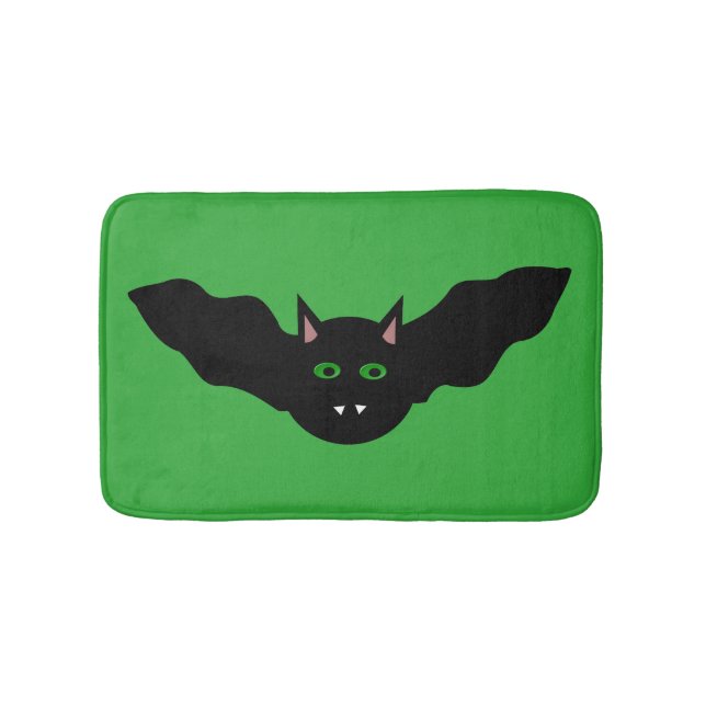 Vampire Cat Faced Fladdermus Halloween Bath Mat Badrumsmatta (Framsidan)
