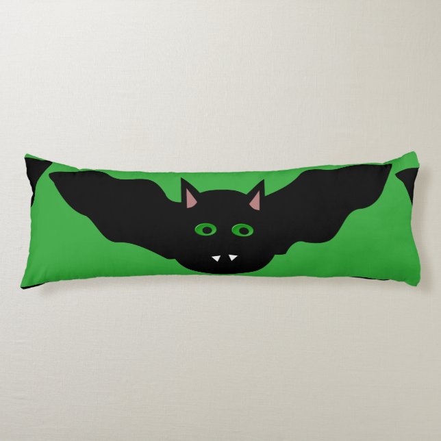 Vampire Cat Faced Fladdermus Halloween Body Pillow Kroppskudde (Framsidan)