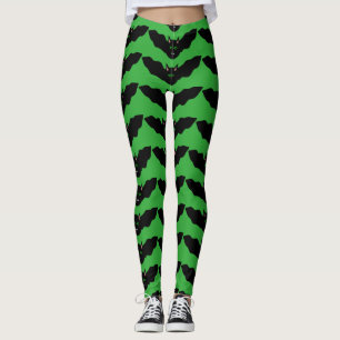 Vampire Cat Faced Fladdermus Halloween Leggings