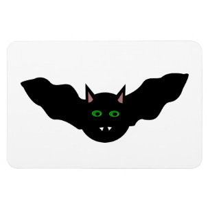 Vampire Cat Faced Fladdermus Halloween Magnet
