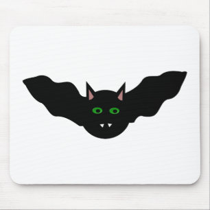 Vampire Cat Faced Fladdermus Halloween Mousepad Musmatta