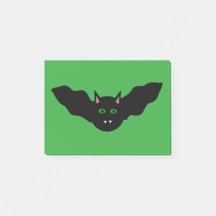 Vampire Cat Faced Fladdermus Halloween Post notera Post-it Block