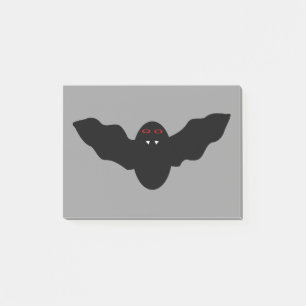 Vampire Cat Faced Fladdermus Halloween Post notera Post-it Block