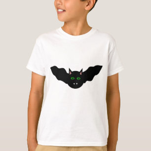 Vampire Cat Faced Fladdermus Halloween T Shirt