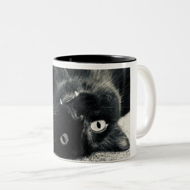 Vampire Cat Två-Tonad Mugg (Framsida höger)