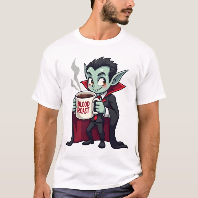 Vampire Coffee Lover � Spooky Latte Shirt T (Framsida)