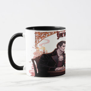 Vampire Couple Kärlek Design Halloween Dracula Äls Mugg