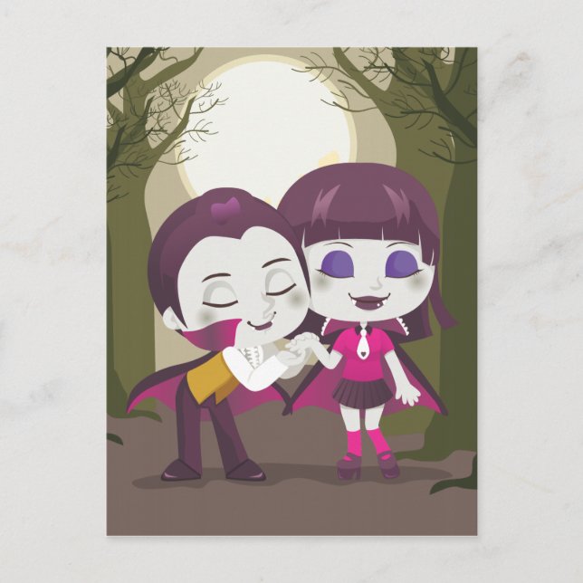 Vampire Couple Vykort (Framsida)