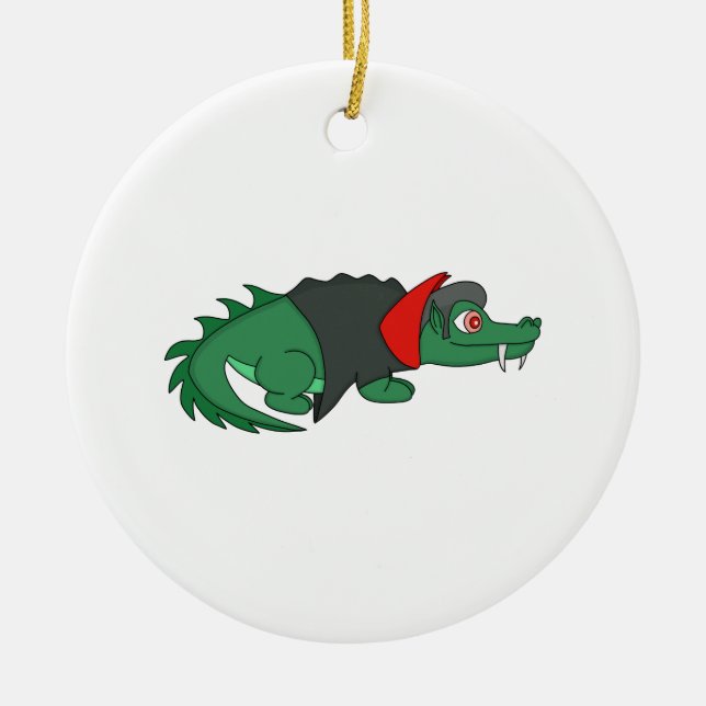 Vampire Crokodile Julgransprydnad Keramik (Framsidan)