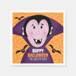 Vampire Dracula Fladdermus Kids Cute Happy hallowe Pappersservett