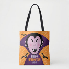 Vampire Dracula Fladdermus Kids Cute Happy hallowe Tygkasse