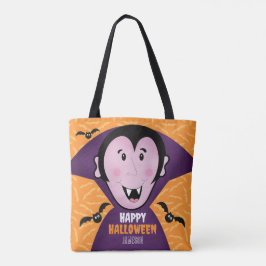 Vampire Dracula Fladdermus Kids Cute Happy hallowe Tygkasse
