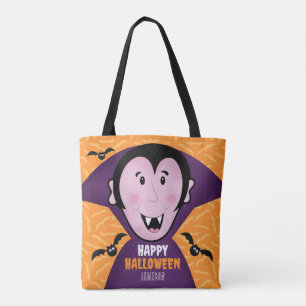 Vampire Dracula Fladdermus Kids Cute Happy hallowe Tygkasse