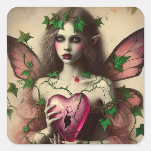 Vampire Fairy Fyrkantigt Klistermärke