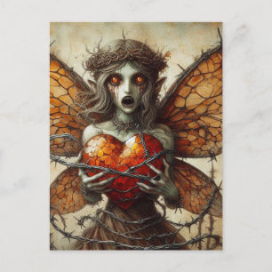 Vampire Fairy Orange Heart Brambles Vykort
