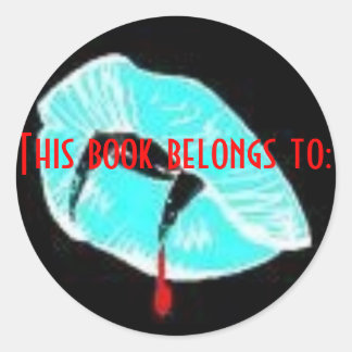 Vampire fangs bok-dekal runt klistermärke