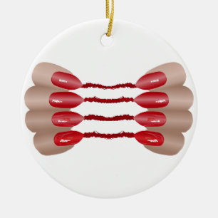 Vampire finger V.2 Keramisk cirkel Ornament
