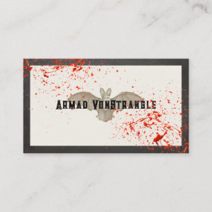 Vampire Fladdermus Blood Splatters Visitkort