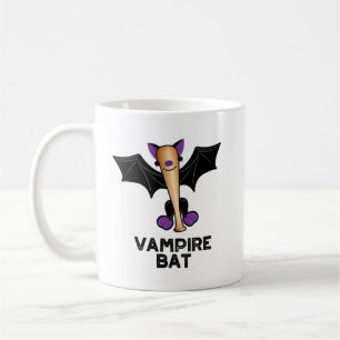 Vampire Fladdermus Funny Baseball Pun Kaffemugg