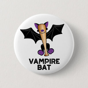 Vampire Fladdermus Funny Baseball Pun Knapp