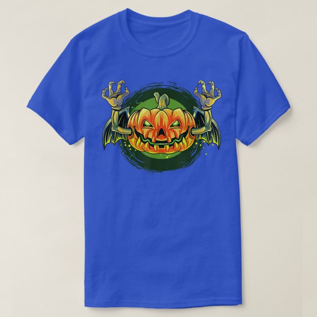 Vampire fladdermus Halloween pumphuvud T Shirt (Design framsida)