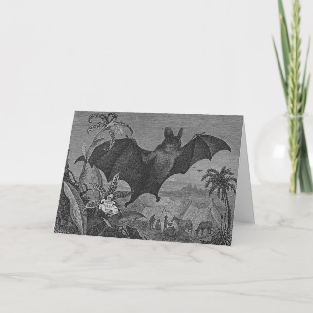 Vampire Fladdermus Lithograph Kort (Framsida)