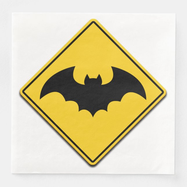 Vampire Fladdermus Warning Halloween Pappersservett (Framsida)