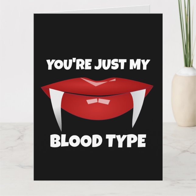 VAMPIRE FUNNY BIRTHDAY GREETING CARD KORT (Framsida)