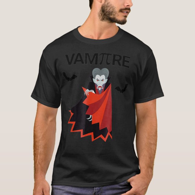 Vampire Funny Halloween Math  T Shirt (Framsida)