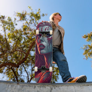 Vampire Girl Skateboard - fetstilt Retro Fantasy A