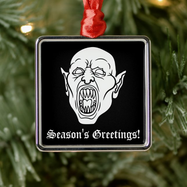 Vampire Goth Horror Dracula Julgransprydnad Metall (Träd)
