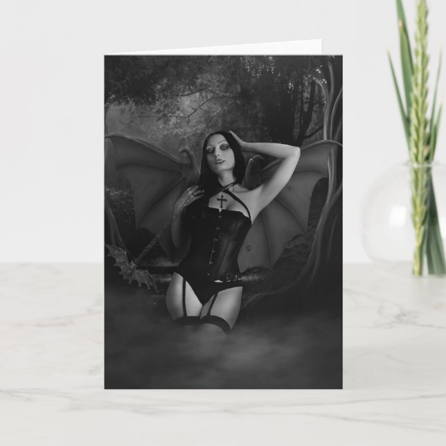 Vampire Gothic Greeting Card Kort (Framsida)
