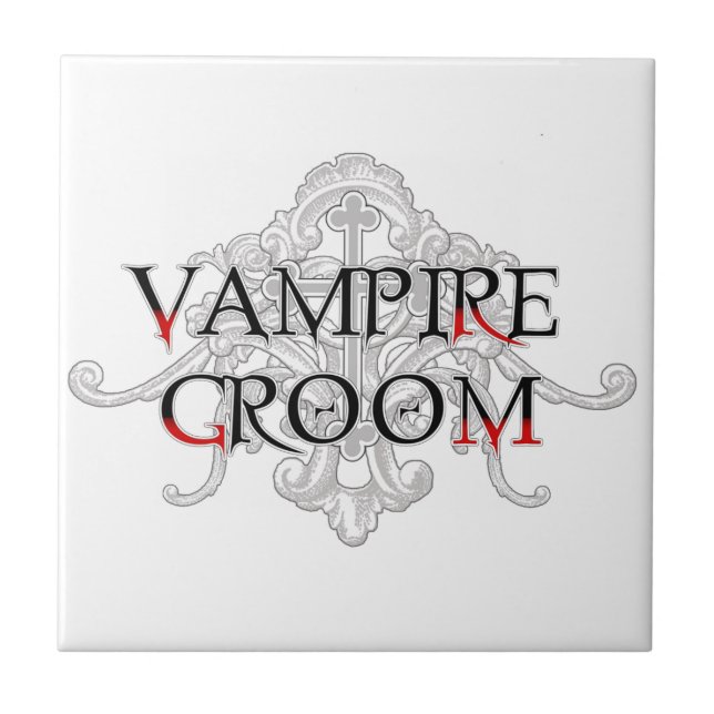 Vampire Groom Tile Kakelplatta (Framsidan)