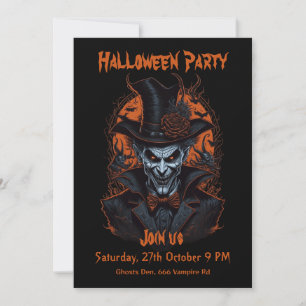 Vampire Halloween Inbjudningar