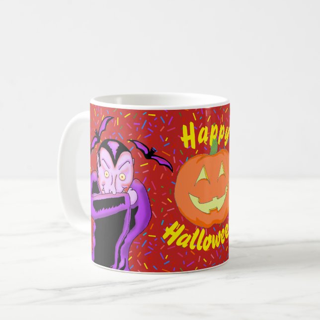 Vampire Halloween Mugg (Framsida vänster)