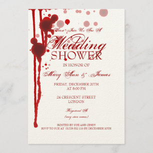 Vampire Halloween Par Shower Fake Blod Inbjudningar