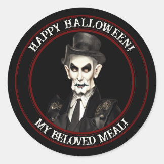 Vampire Halloween Sticker Runt Klistermärke