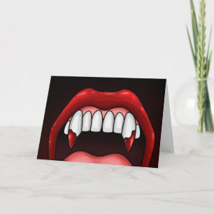 Vampire Halloween Teeth Kort