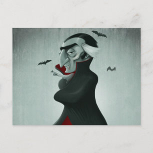 Vampire halloween vykort