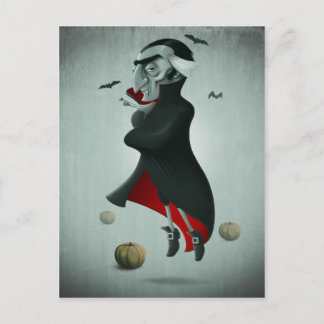 Vampire halloween vykort