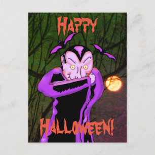 Vampire Halloween-vykort Vykort