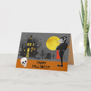 Vampire Haunted House Halloween Kort