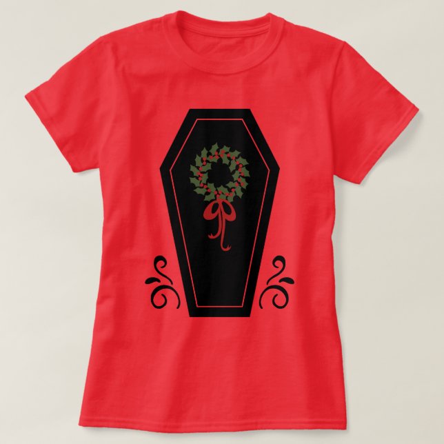 Vampire Helgdag Coffin Tee (Design framsida)